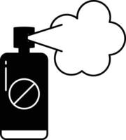 Spray bottle glyph and line vector illustration