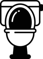 Toilet glyph and line vector illustration