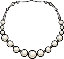 AI generated necklace illustration isolated on transparent background. png
