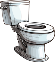 AI generated toilet illustration isolated on transparent background. png