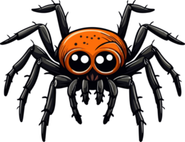 AI generated spider illustration isolated on transparent background. png