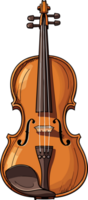 AI generated violin illustration isolated on transparent background. png