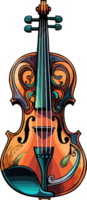 AI generated violin illustration isolated on transparent background. png