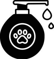 Pet Shampoo glyph and line vector illustration