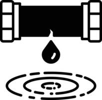 Leakage glyph and line vector illustration