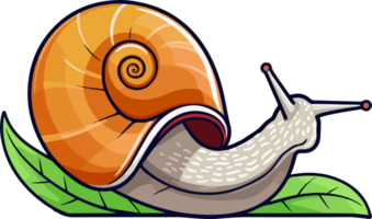 AI generated snail illustration isolated transparent background. png