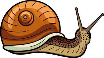 AI generated snail illustration isolated transparent background. png