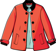 AI generated jacket illustration isolated on transparent background. png