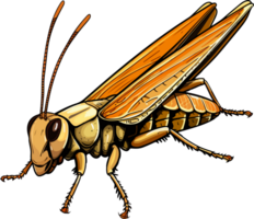 AI generated locust illustration isolated on transparent background. png