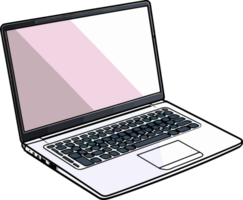 AI generated laptop illustration isolated on transparent background. png