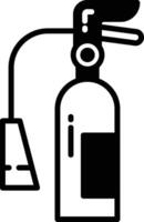 extinguisher glyph and line vector illustration