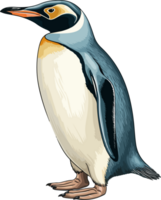 ai generado pingüino ilustración aislado en transparente antecedentes. png