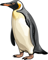 ai generado pingüino ilustración aislado en transparente antecedentes. png