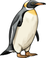 ai generiert Pinguin Illustration isoliert auf transparent Hintergrund. png