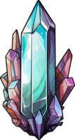 AI generated crystal illustration isolated on transparent background. png