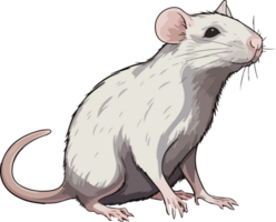 AI generated rat illustration isolated on transparent background. png