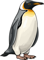 ai generado pingüino ilustración aislado en transparente antecedentes. png