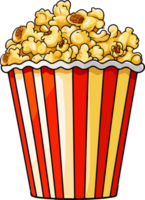 AI generated popcorn illustration isolated on transparent background. png