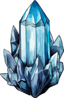 AI generated crystal illustration isolated on transparent background. png