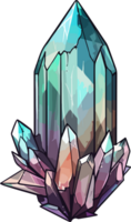 AI generated crystal illustration isolated on transparent background. png