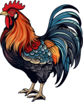 AI generated chicken illustration isolated on transparent background. png