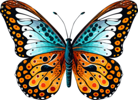 AI generated butterfly illustration isolated on transparent background. png