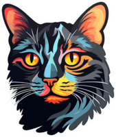 ai generiert Katze Design Illustration isoliert auf transparent Hintergrund png