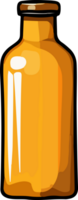 AI generated bottle illustration isolated on transparent background. png