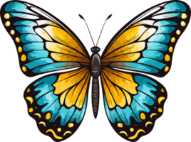 AI generated butterfly illustration isolated on transparent background. png