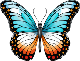 AI generated butterfly illustration isolated on transparent background. png