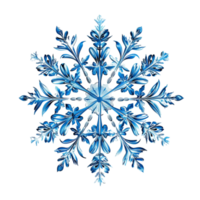 ai genererad 3d tolkning av snöflinga , jul dekoration isolerat på transparent bakgrund generativ ai png