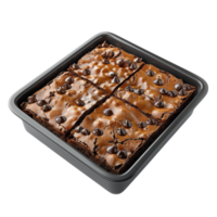 AI generated Decadent Chocolate Brownie isolated on transparent background Generative AI png