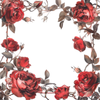 AI generated Rose Wreath Designs Generative AI png