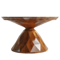 ai généré moderne Accueil décor en bois table Haut isolé sur transparent Contexte génératif ai png