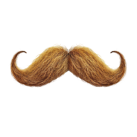 AI generated 3d rendering of Mustache brown   isolated on transparent background Generative AI png
