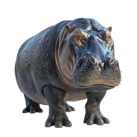 AI generated 3d rendering of hippopotamus    isolated on transparent background Generative AI png