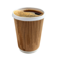 AI generated Coffee Cup Mockup on Transparent Background Generative AI png