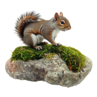 AI generated 3d render of Squirrel  isolated on transparent background Generative AI png