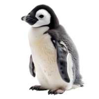 ai genererad majestätisk pingvin fågel isolerat på transparent bakgrund generativ ai png