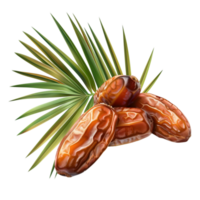 AI generated Fresh dates on transparent background  Generative AI png