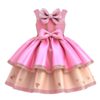 AI generated girls frock girls dress stylish isolated on transparent background Generative AI png