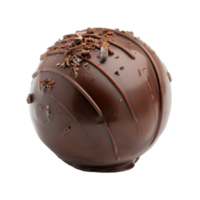 AI generated 3d illustration of Chocolate globe isolated on transparent background Generative AI png