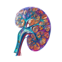 AI generated Generative AI  Human Kidney on Transparent Background png