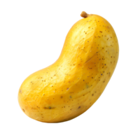 ai generato 3d illustrazione di giallo papaia isolato su trasparente sfondo generativo ai png