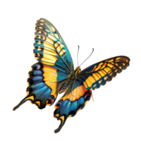 AI generated Colorful butterfly isolated on transparent background Generative AI png