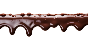 AI generated melted chocolate dripping PNG. Chocolate drip isolated png