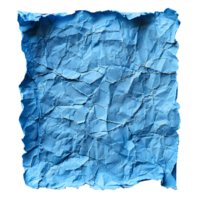 ai généré bleu froissé papier Haut vue png. bleu vieux papier texture pour recouvrir png. froissé vieux papier isolé png