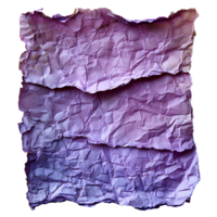 AI generated Purple crumpled paper top view PNG. Purple old paper texture for overlay PNG. Crinkly old paper isolated png