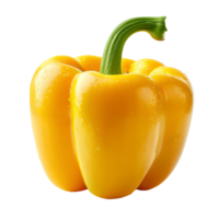 AI generated yellow bell pepper PNG. Bell pepper isolated. Fresh yellow bell pepper vegetable PNG