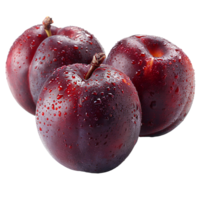 ai généré nectarine png. mûr nectarine fruit isolé. nectarine Haut vue png. nectarine plat allonger png